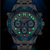 SANDA Brand Men's Quartz Watch Multi Functional Timing Waterproof Calendar Night Light Men's Stainless Steel Watch