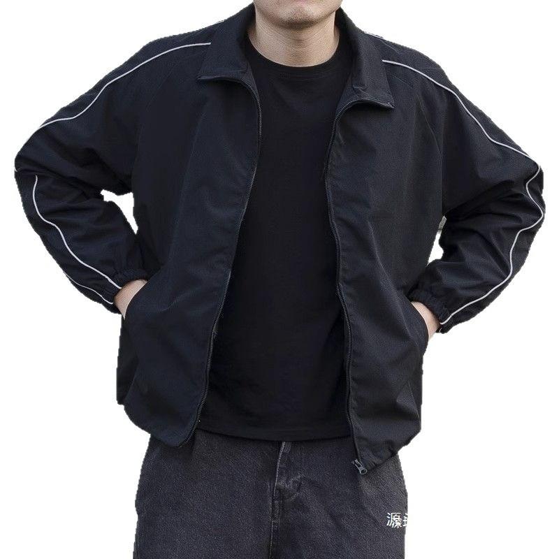 Herren 2026 Stehkragen Reißverschluss Übergroß Lässige Jacke Leichter Windbreaker Tägliche Kleidung