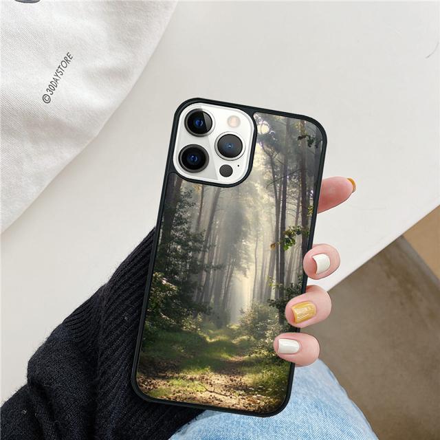 Mountain Forest Clouds Coque Shell For iPhone 17 Air 15 16e 14 13 12 Pro Max 11 Pro Max Plus Phone Case Cover