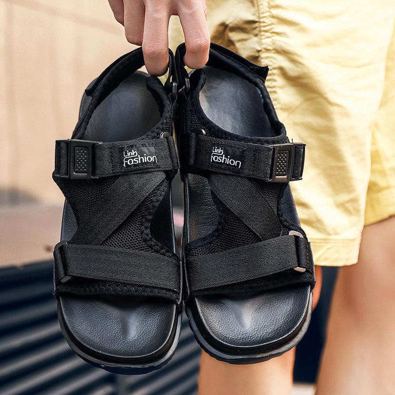 New Sandals Men Shoes Hook&loop Gladiator Men's Summer Shoes 2024 Fashion Beach Sandals Men sandalias hombre Large Size 45 46