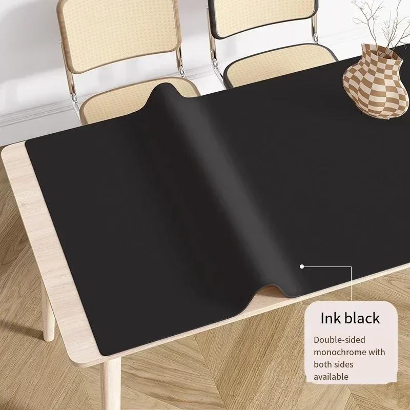 Waterproof PVC Leather Tablecloth Anti-Slip Table Protector Desk Pad Keyboard Mouse Mat Large Table Cover for Home Office Gaming