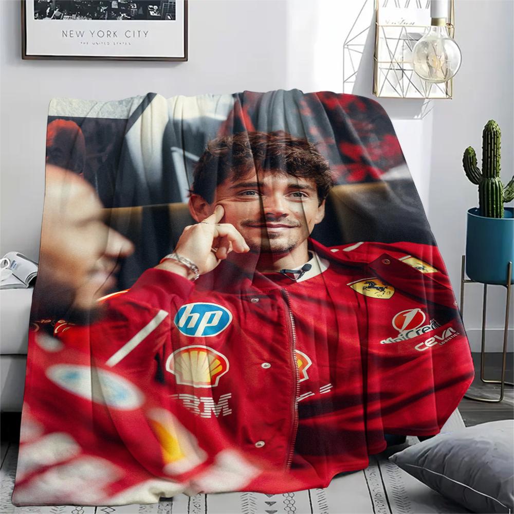 1 Pezzo Coperta in Flanella con Stampa di Charles Leclerc, Alta Qualità Confortevole per Tutte le Stagioni, Arredamento per la Casa, Calore e Comfort, Perfetta per Regali di Natale 16