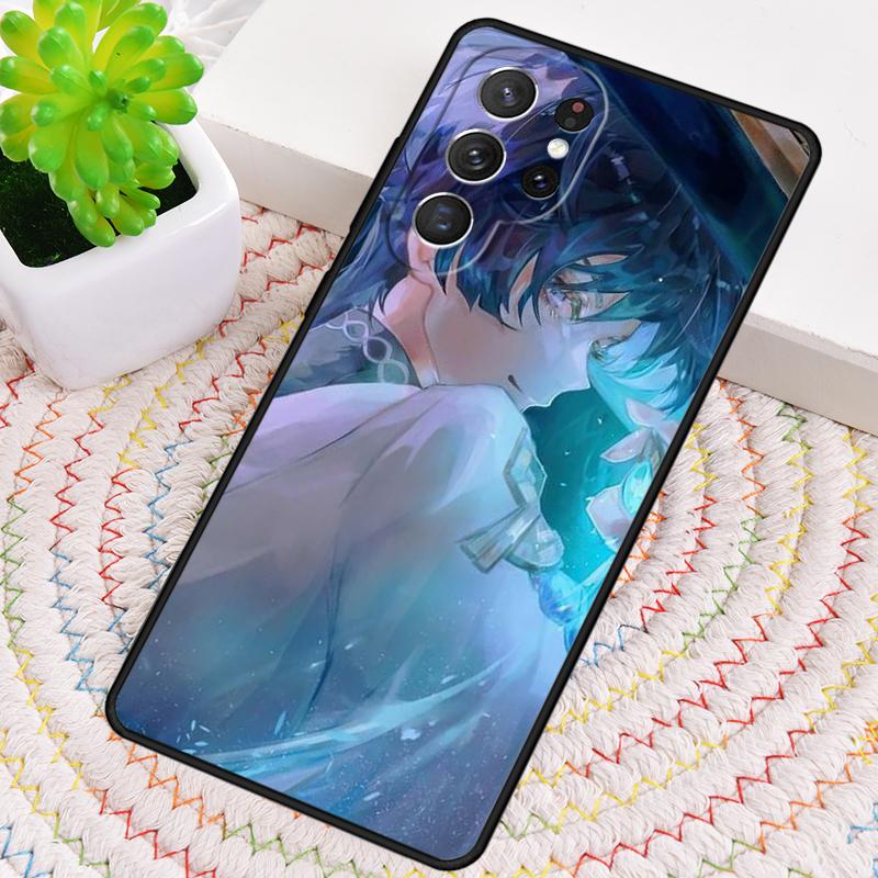 Genshin Impact Scaramouche soft Silicone Phone Case For Samsung Galaxy note 10 pro S26 S24 S23 S22 S21 Plus S25Ultra Capa Cover