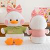 Plush Duck Toy With Bowknot For Kids And Girls Gift In Super Soft Short Plush