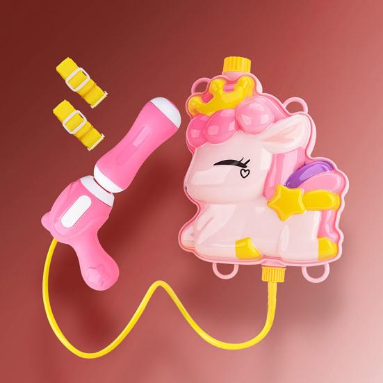 Cartoon Pull-Out Backpack Water Squirter for Kids Large Capacity Spray Toy for Summer Beach Pool Play Fun Outdoor Splash Game for Boy Girls