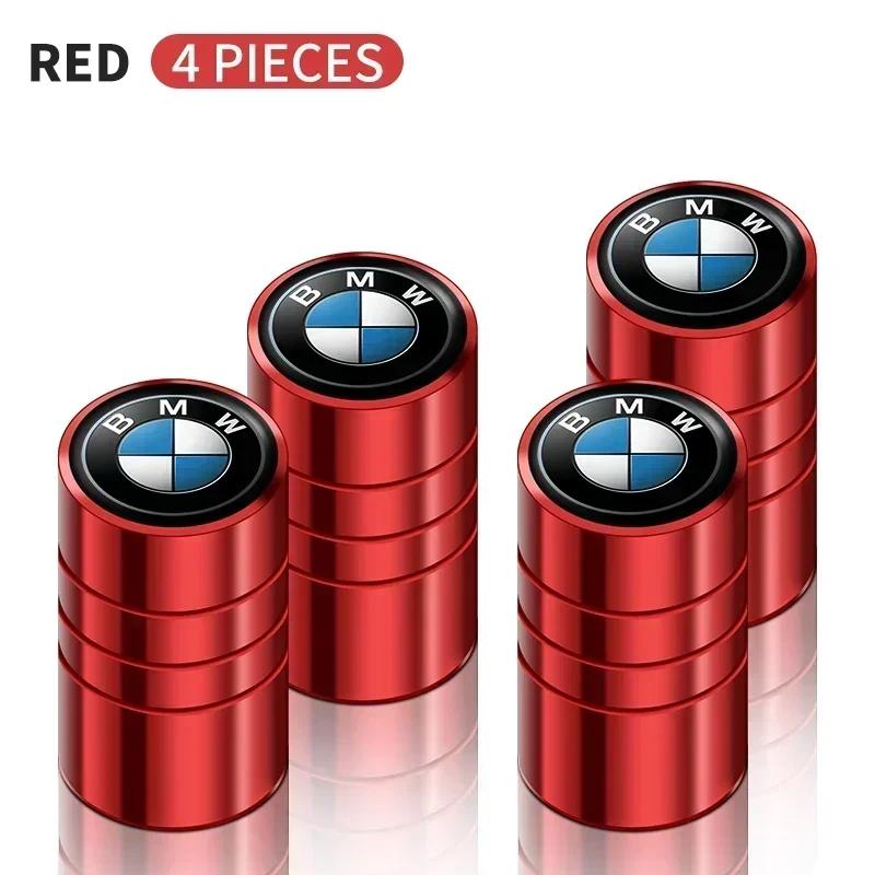 Conjunto de 4 tampas de válvula de ar de metal para pneus de carros BMW M M3 M5 F10 F30 F20 E28 E30 E34 E36 E39 E46 E91 Performance X1 X2 X5