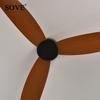 SOVE Moderner Schwarz Weiß Niedriger DC-Motor 30W Deckenventilator Mit Fernbedienung Einfacher Deckenventilator Ohne Licht Heimventilator 220V