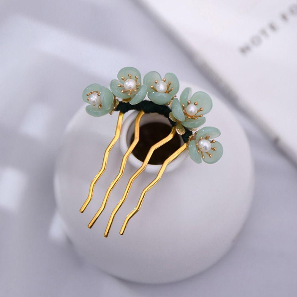 Hair For Women Pearl Headwear Hanfu Hair Fork U Shaped Hairpin Flowers Hair Stick Hair Accessories