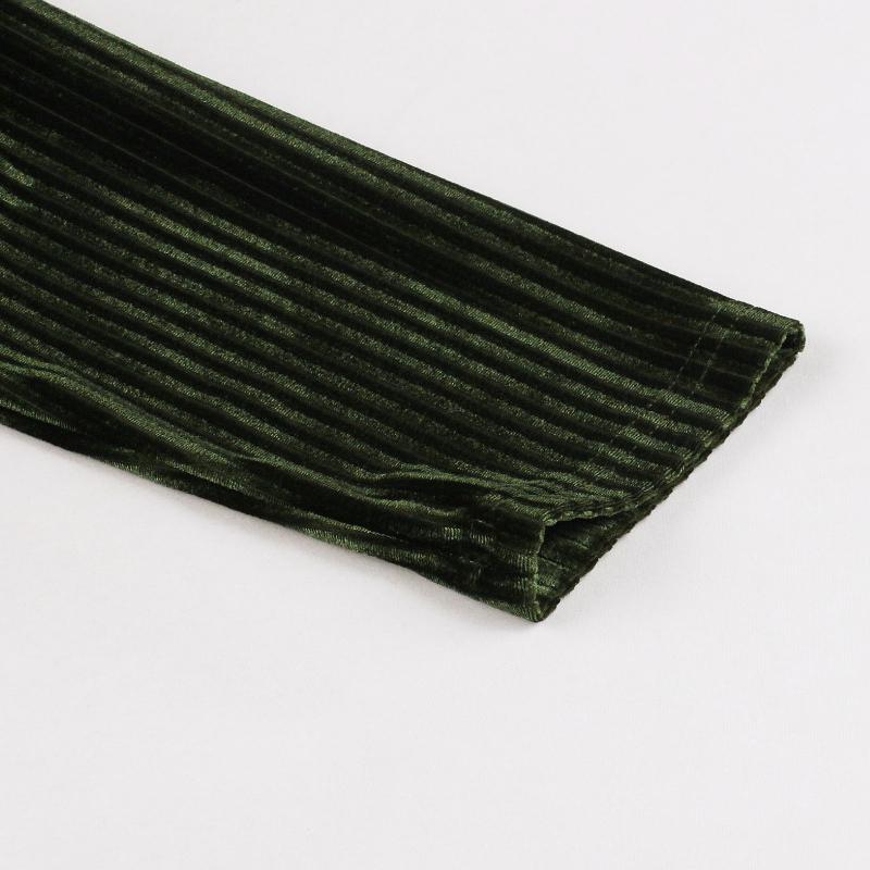 Women's Vintage Autumn/Winter Velvet Elegant V-Neck Long-Sleeve Tie-Waist Christmas Full-Skirt Dress