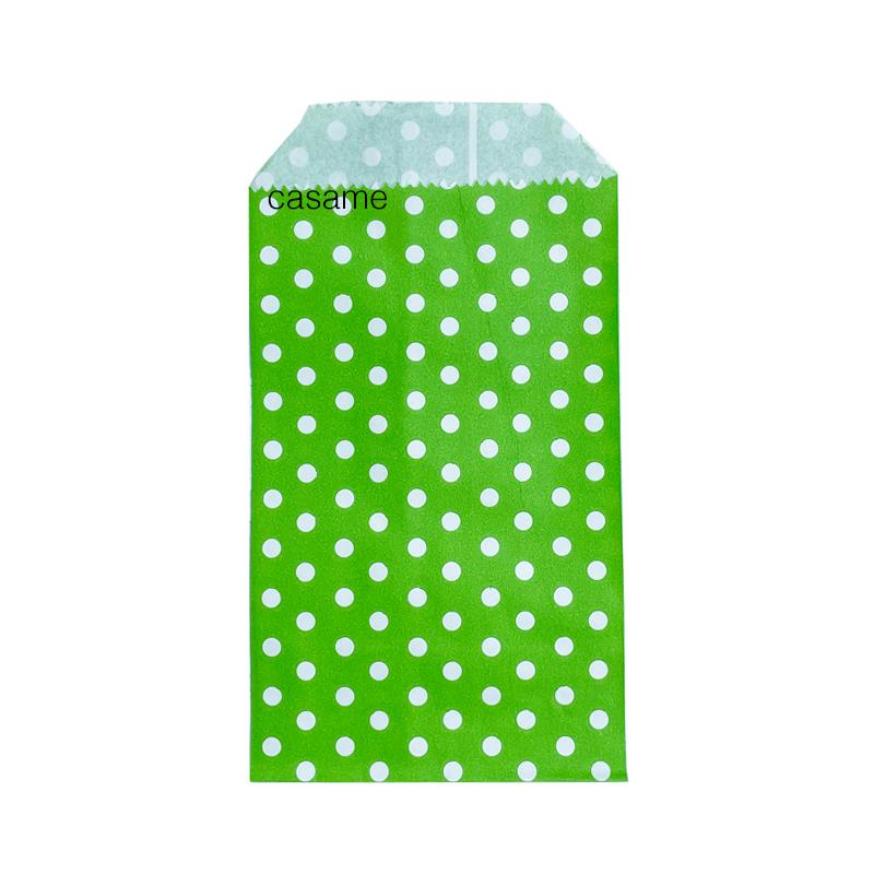 10 Pcs Small Sack Pouch Mini Dot Kraft Paper Bags Wedding Party Invitation Greeting Cards Paper Gift Bag Birthday
