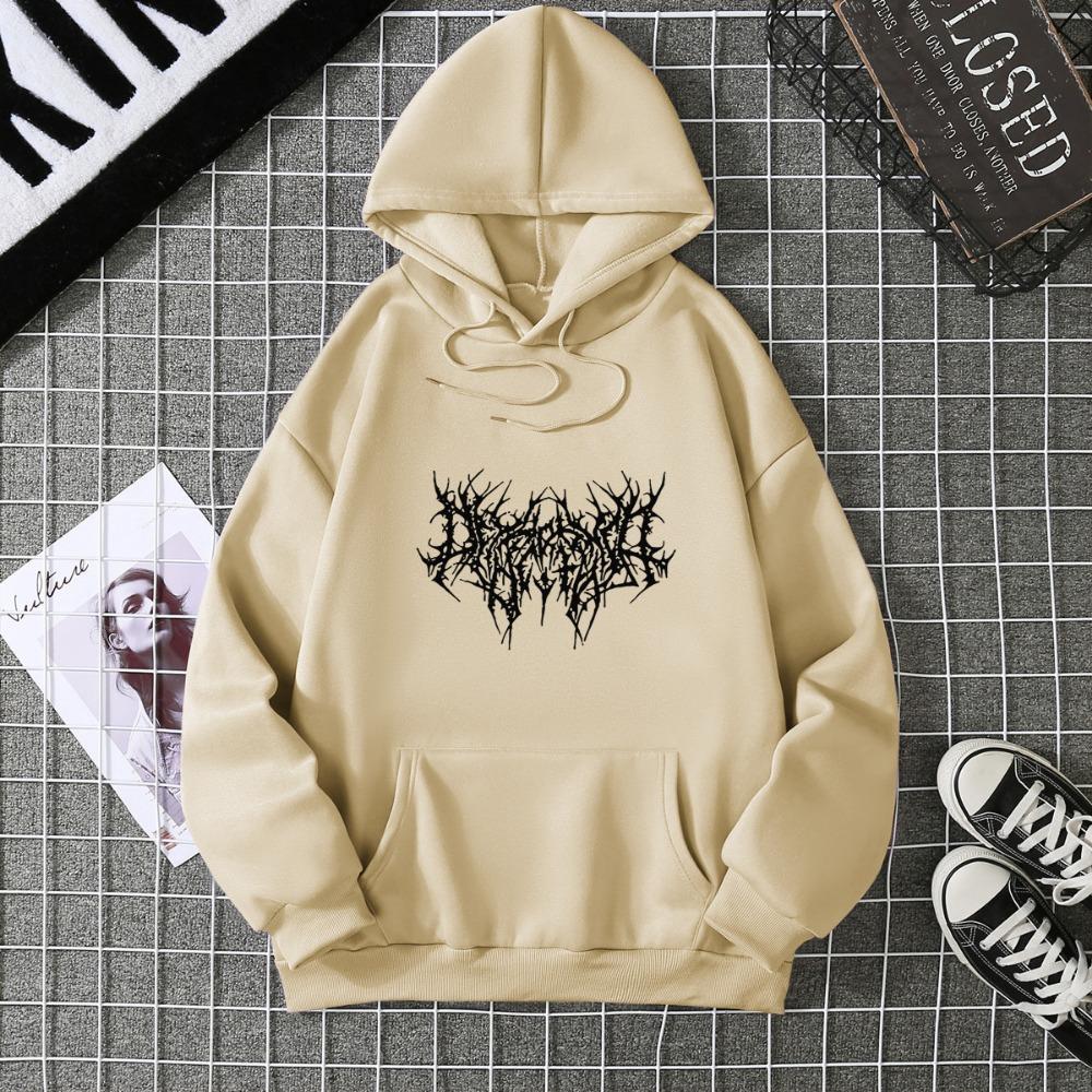 Mingxin Clothing Fleece Hooded Sweater Women's European and American Style American Autumn and Winter Pattern Printing Loose 2025 Student Jacket