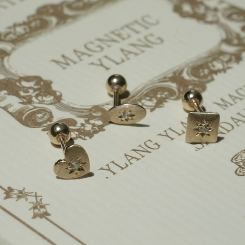 Youngglow 14k Schleif Glitzer Piercing