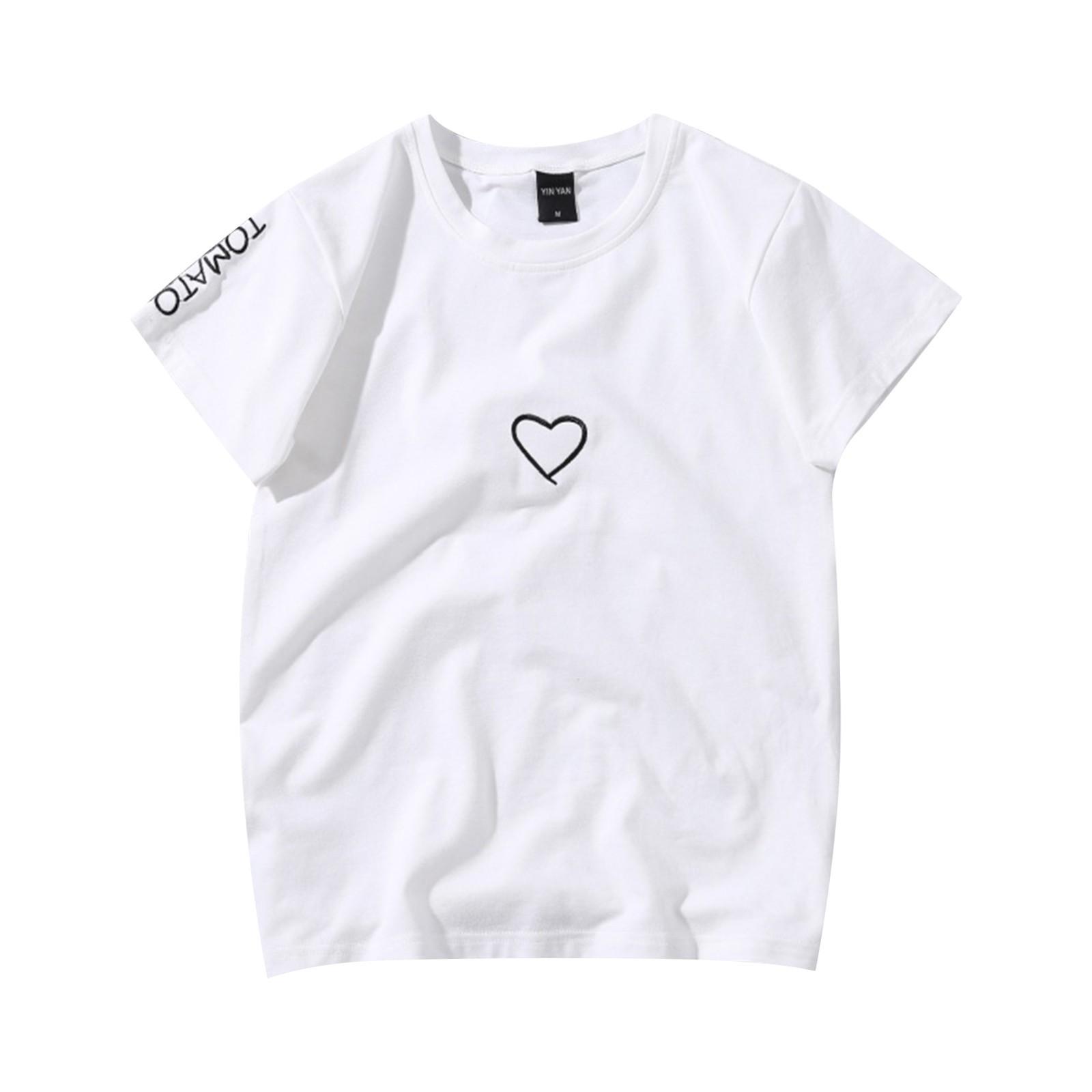 

Модные мужские и женские повседневные блузки с коротким рукавом и надписью Футболки Топы XL белый