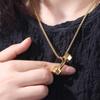 Mini Dumbbell Necklace Titanium Steel Dumbbell Sports Necklace  Fitness Prople
