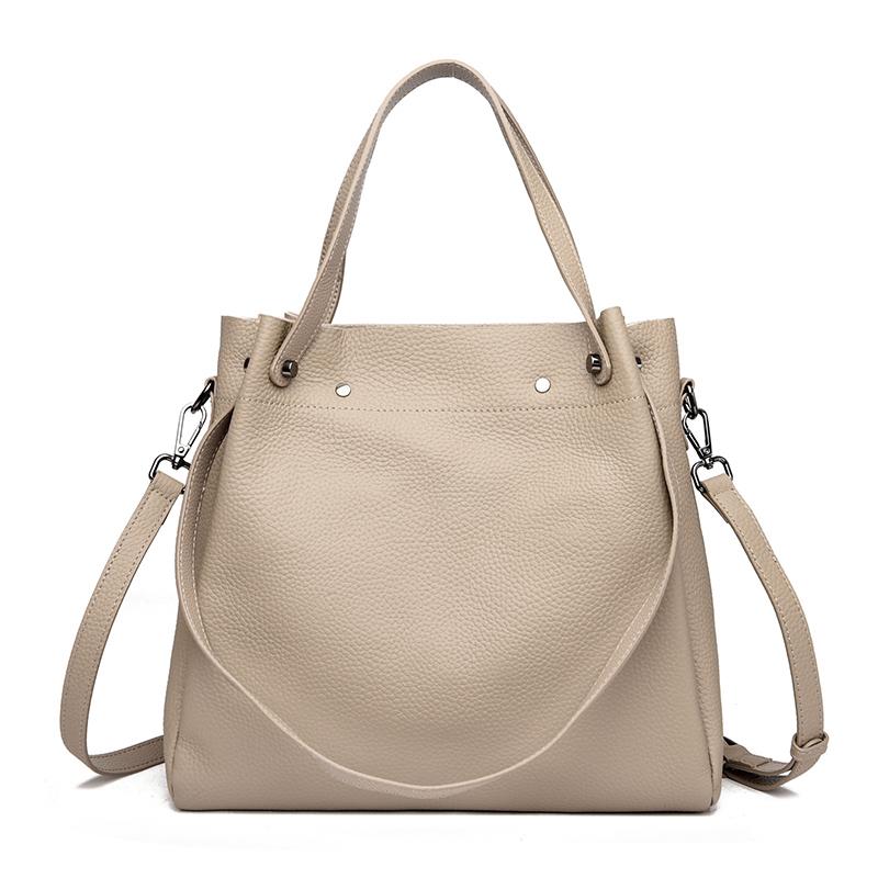 

Сумки-мессенджеры из натуральной кожи для женщин, большие вместительные женские сумки из коровьей кожи, мягкие женские сумки через плечо серый