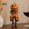 Halloween Pumpkin Man Figurine Figurine, Resin Figure, Classic Ghost Spooky Gentleman Statue for Office Face Desktop Ornament Home Tabletop Decoration
