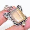 Natural Fluorite, Tsavorite 925 Sterling Silver Jewelry Pendant 1.85" ZS-246