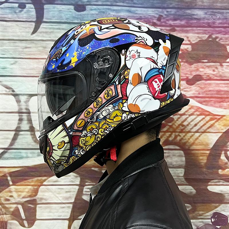 Dual Lens Motorcycle Helmet Motorcycle Travel Helmet Electric Vehicle Adult Safety Helmet