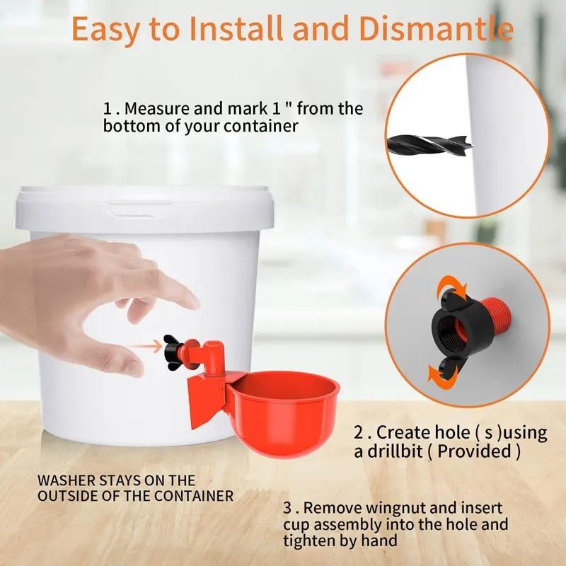 5/10/20 Bucăți Bol Automat pentru Băut Păsări de Curte, Adăpător pentru Găini, Căni, Mașină de Băut pentru Rațe, Boluri de Băut Agățate, Distribuitor de Apă