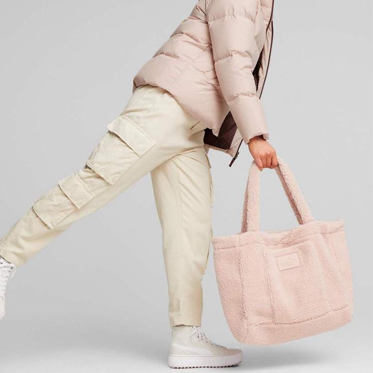 New PUMA Fabric Plush Shoulder Bags Handbags Regular Women's Rose Pink 079163-02