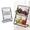 Kitchen Fruit and Vegetable Storage Rack Household Kitchen Living Room Vegetable and Fruit Basket Compartmentalized Storage Rack