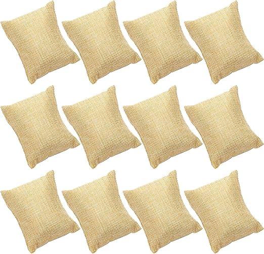 12 Pack Small Black Watch Pillow Velvet Bracelet Pillow Jewelry Displays Watch Bracelet Bangle Cushions Stand Fit For Boxs