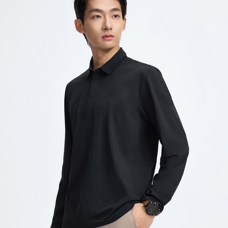 Men's Long Sleeve Sports Polo Shirt