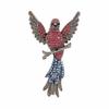 Colorful Rhinestone Eagle Brooch - Retro Cartoon Animal Pin for Coats & Jackets