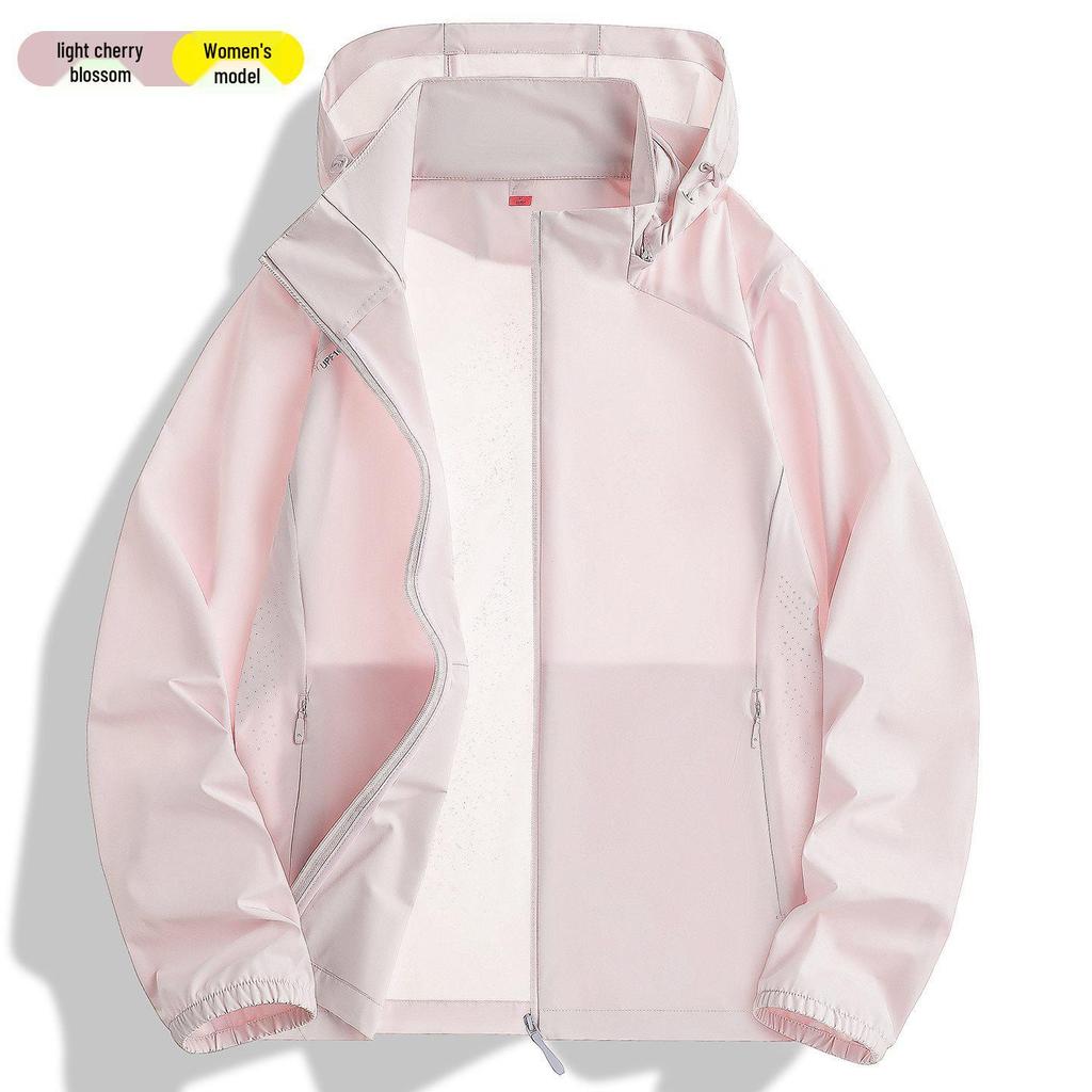 Unisex Elastic Breathable UV Protection Ice Silk Jacket with Removable Hood