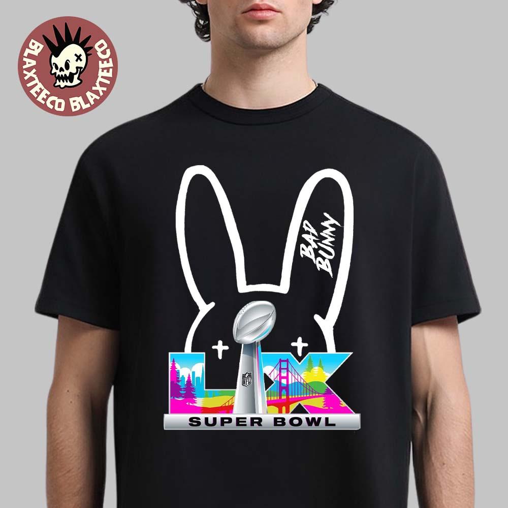 

Суперкубок LX 2026 X Bad Bunny X Green Day Открывающее и halftime шоу Логотип Футболка Оверсайз Y2k Мужская Женская Уличная одежда 4XL