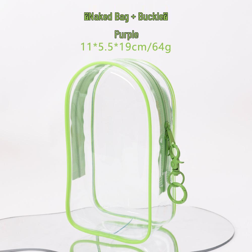 19cm Transparent Doll Stroller Bag - Fashionable, Waterproof PVC, Dustproof, Display Bag for Blind Box Dolls.