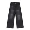 ROADVIBE Four Season Men's Jeans Korean Version Student Casual Pant American Retro Gray Black Loose Wide Leg Jean Baggy Men's Denim Pants