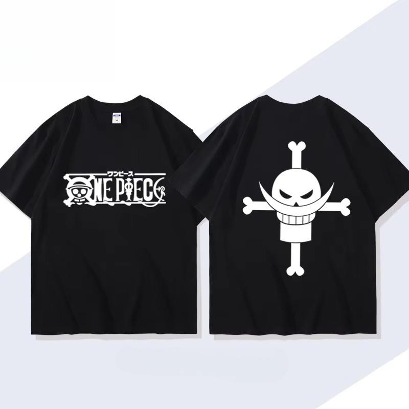 Hot Sale ONE PIECE Animation Derivatives White Beard Edward·Newgate Printed T-shirt Unisex Hip Hop Streetwear Oversized T-shirt