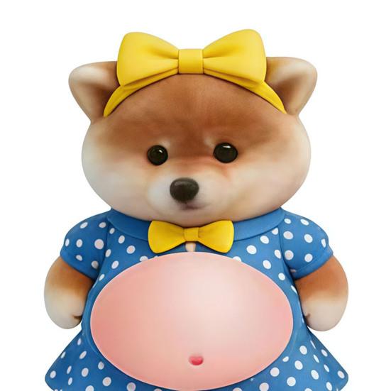 1 Paar 3D Elastischer Bauchtier-Aufkleber Angst Stressabbau Cartoon Tier Aufkleber mit Dickem Bauch Knet-Bauchtier Anti-Kollisions-Aufkleber