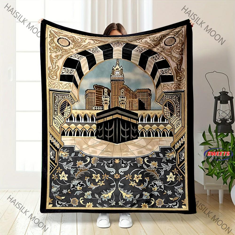 Neu eingetroffen! Islamische Geschenke Muslimische Gebets-Reise-Gebetsdecke Schlafzimmer Sofa Vier-Jahreszeiten-Schaldecke Tolles Geschenk für Freunde
