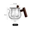 Wooden Handle 450ml Heat Resistant Glass Teapot With Tea Infuser Filter Brewing Flower Tea Pot Household Kung Fu Tea Set