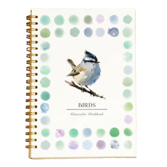 Watercolor Workbook Coloring Book Step-by-Step Tutorials for Animals Flowers Beginner Friendly Painting Kit for Learning Stress Relief