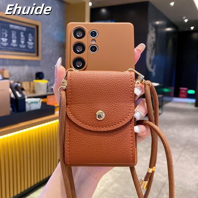 

Multi Functional Card Case For Samsung Galaxy S25 Ultra S24 Plus S20 S21 S22 S23 FE A56 A17 Wallet Crossbody Strap Lanyard Cover S25