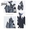 Fantasy Garden Ornament Solar-Powered Dragon Statue Outdoor with LED Glow Medieval Decor Weather-Resistant Resin for Patio Wall Fence Lighting Solar