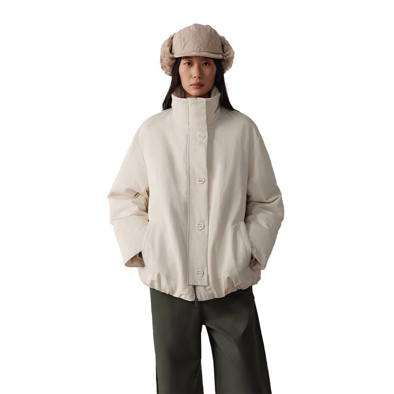 

GREEN BELT Women s Casual Stand-Collar Short Down Jacket S