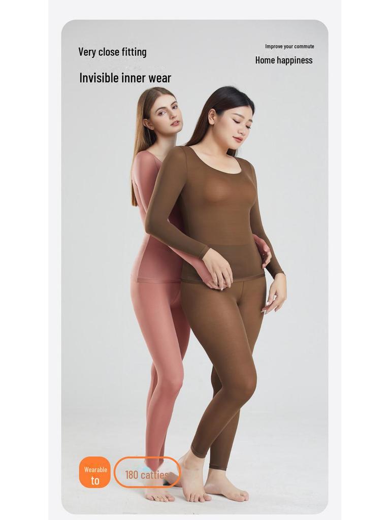 Ultra-Thin Seamless Girls' Thermal & Skin-Beautifying Clothing, Perfect for Autumn/Winter