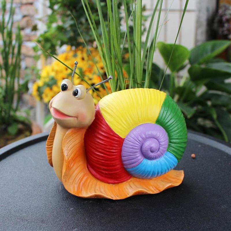 Cute Plant Pots Outdoor Flower Container Snail Shape Design Cute Garden Plant Planter For Indoor Outdoor Garden Balcony And