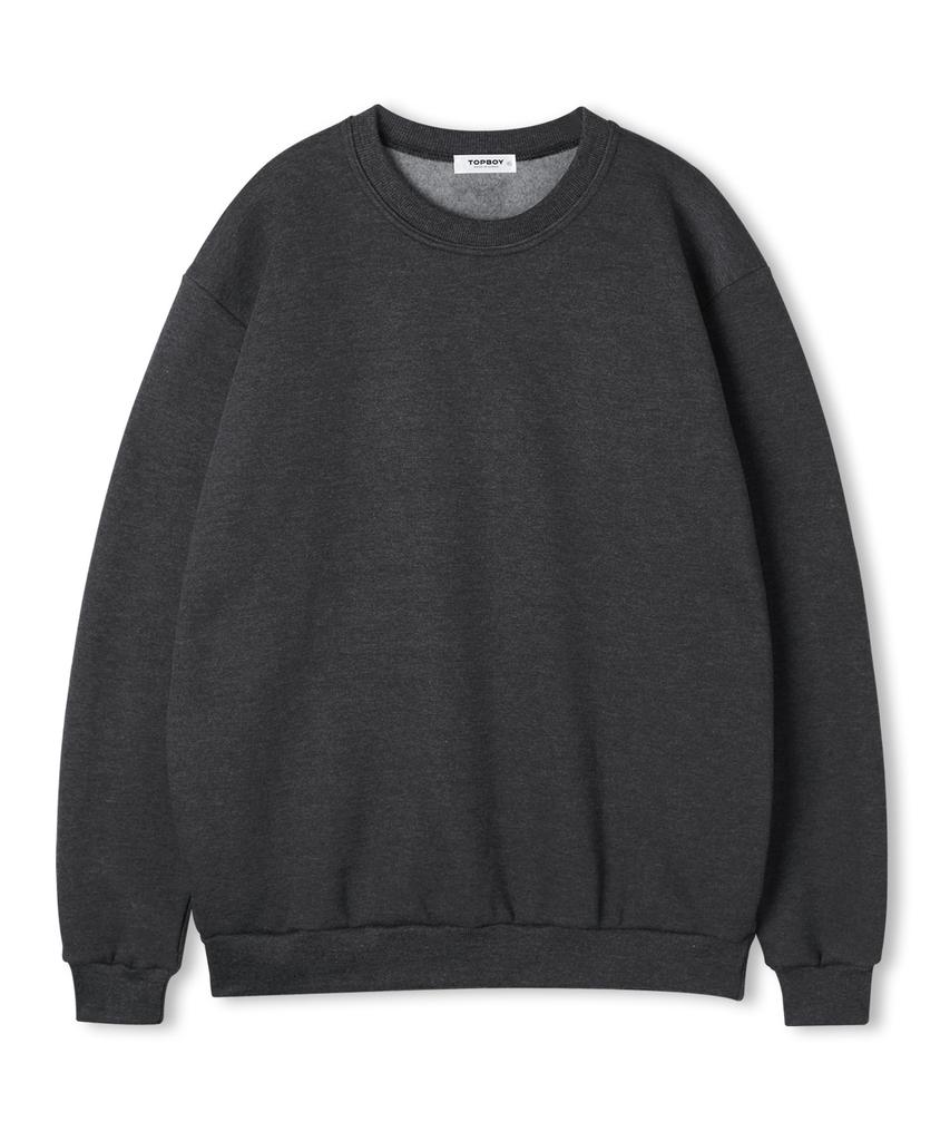 Top Boy Essential Regular Brushed Sweatshirt Charcoal