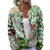 Round Neck Printed Cardigan Sweater HS11-921