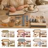 Quilted Mug Sleeve Pattern Farmhouse Friends Cozy Sewing Kit, DIY Animal Cup Craft, Handmade Fabric Craft Supplies Project with Festive Patterns,