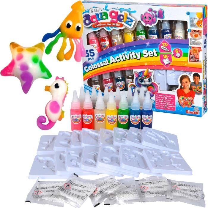 Kreativní hra - SIMBA - Aqua Gelz Large XXL - 13 barev gelu - 16 forem - Od 8 let