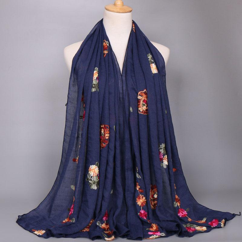 Women Fashion Plain Beige Stitch Cashew Floral Viscose Shawl Long Soft Wrap Neck Snood Pashmina Headband Muslim Hijab Sjaal