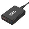 Portable 120W USB Charging Station with 6 Port, 3 Type C PD and 3 USB A for Phones Tablets Simultaneous Device Charging