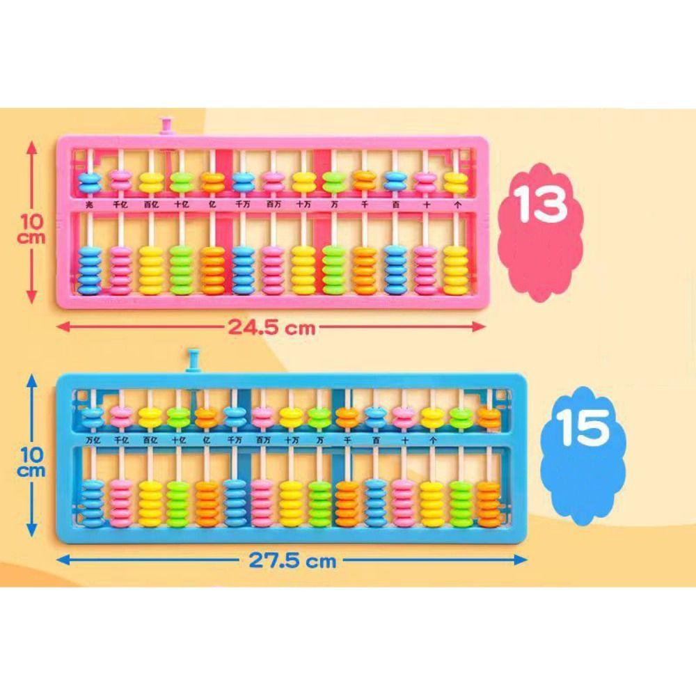 Black Blue Pink Calculation Bead Plastic Calculation Rack Counting Abacus  Intelligence Development