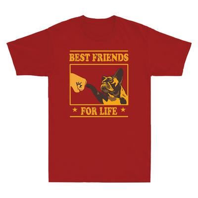 Best Friends For Life French Bulldog Frenchie Vintage Unisexs Tshirt Cotton Black